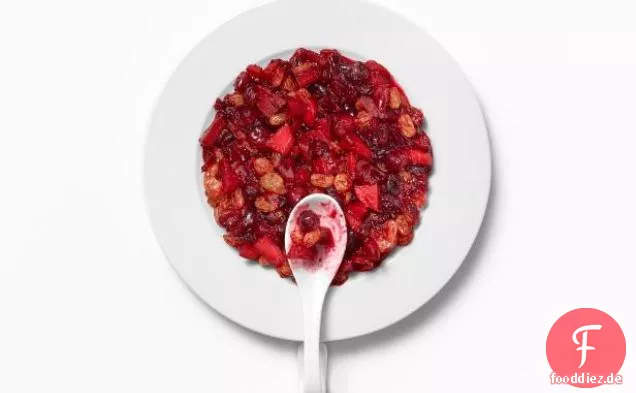 Apfelkuchen Cranberry-Sauce