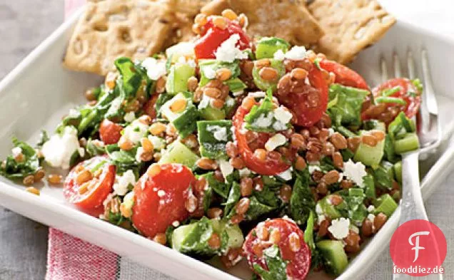 Weizenbeerensalat mit Ziegenkäse