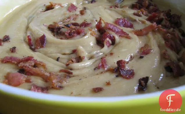Erdnussbutter Speck Blondies
