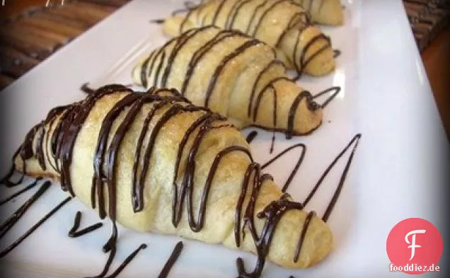 Erdnussbutter und Mini-Schokoriegel mit Halbmonden