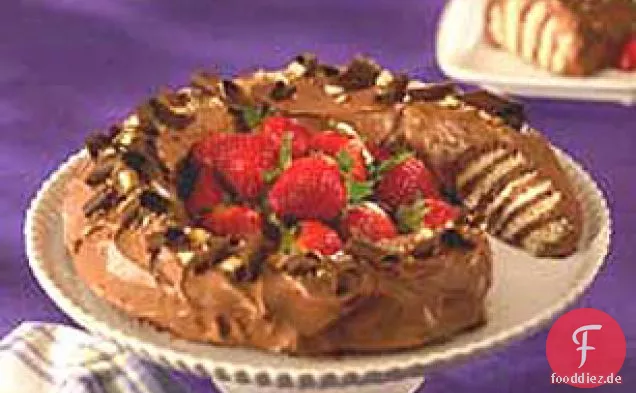 Schokolade Erdnussbutter No-Bake Kuchen