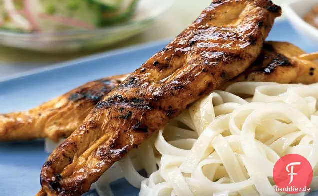Chicken Sate mit Erdnusssauce