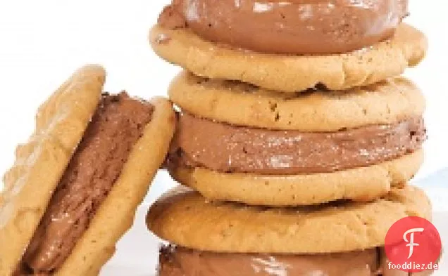 Erdnussbutter- und Schokoladeneis-Sandwich-Kekse