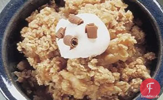 Erdnussbutter und Apfel Crumble