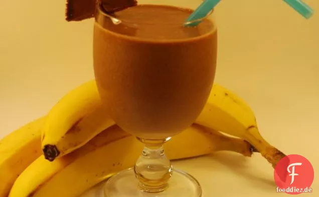 Schokolade Erdnussbutter Bananen Smoothie