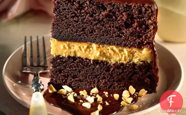 Schokoladen-Erdnussbutter-Mousse-Kuchen