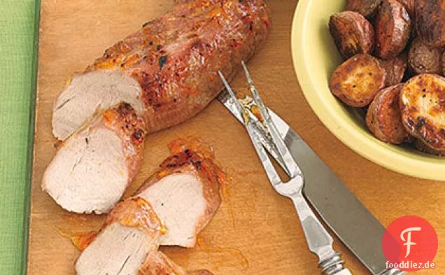 Orange-glasiertes Schweinefilet