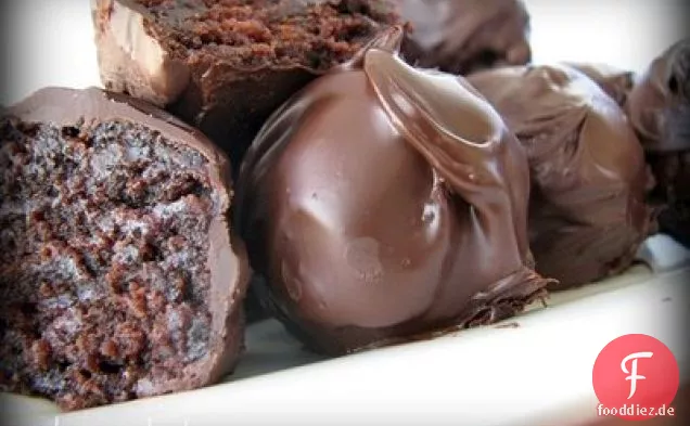 Schokolade Erdnussbutter bedeckt Brownie Bites