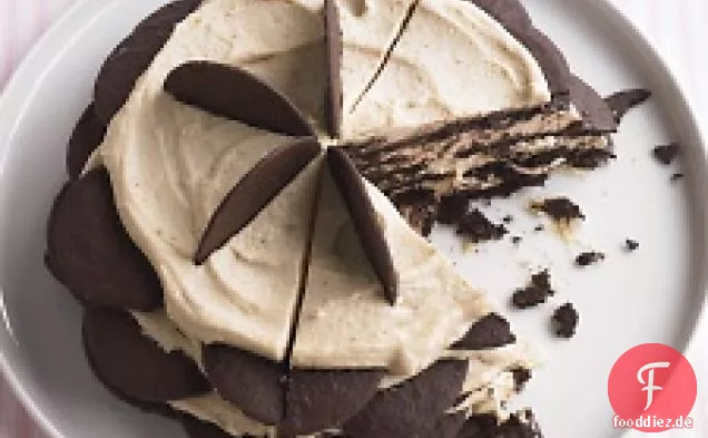 Schokolade Erdnuss-Butter Icebox Kuchen