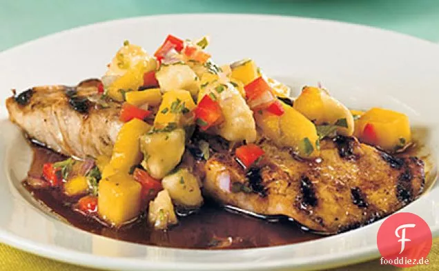 Amberjack mit Mango-Bananen-Salsa