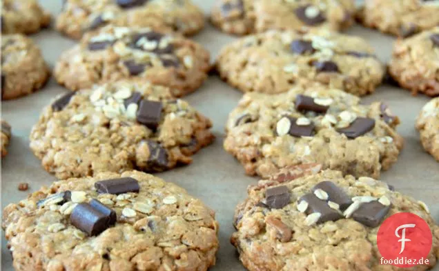 Erdnussbutter und Schokolade Chunk Cookies