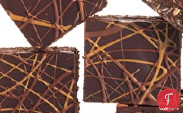 No-bake Schokolade und Erdnussbutter Haferflocken Riegel