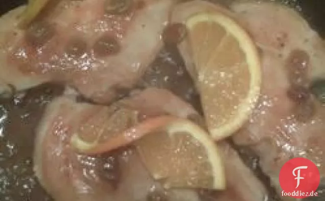 Orange geschmortes Bourbon Huhn
