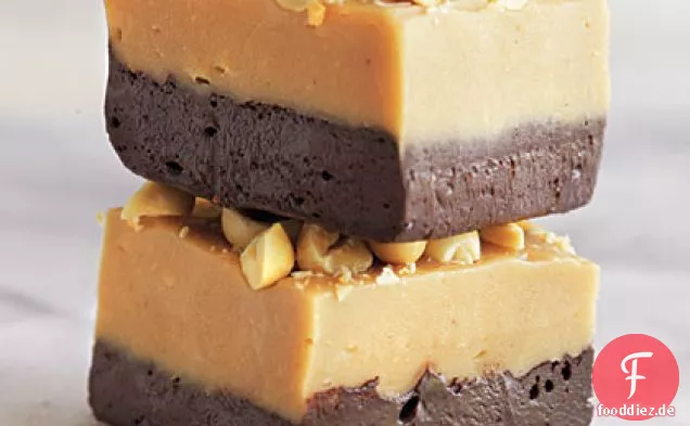 Erdnussbutter und dunkle Schokolade Fudge