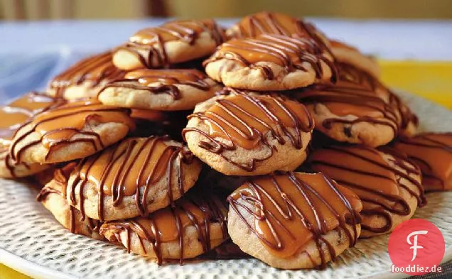 Erdnussbutter-Karamell Schildkröte Cookies