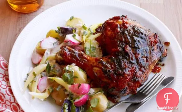 Gegrilltes Ingwer-Bier-Huhn