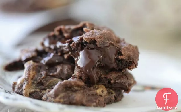 Chocolate Chunk Peanut Butter Swirl Cookies Fudgy