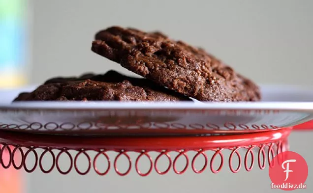 Vegane Kekse mit Schokolade, Erdnussbutter und Zimt