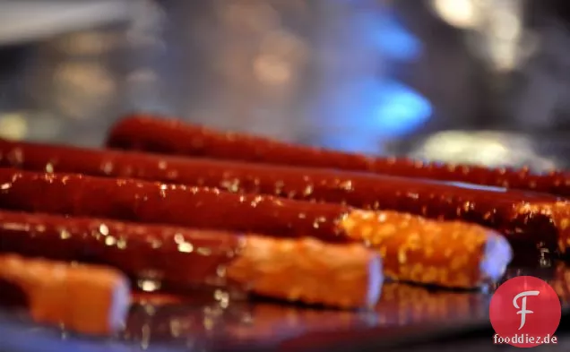 Dunkle Schokolade Erdnussbutter Brezeln