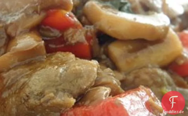 Slow Cooker Rindfleisch und Pilze