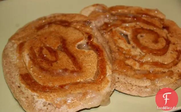 Gesunde Erdnussbutter Kokosnuss Swirl Pfannkuchen
