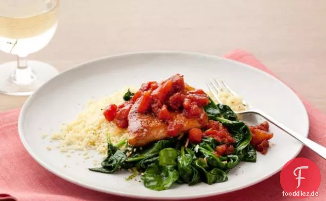 Balsamico-Hähnchen mit Babyspinat