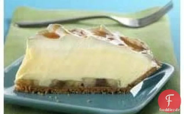 Banana Cream Pie mit Karamell Nieselregen