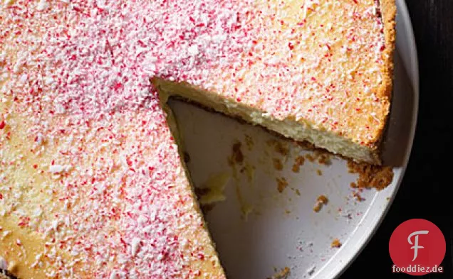 Weißer Schokoladen-Pfefferminz-Käsekuchen