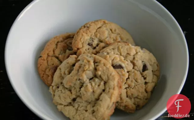 Erdnussbutter Schokolade Haferflocken Cookies
