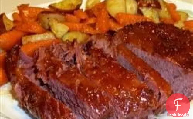 Glasiertes Corned Beef