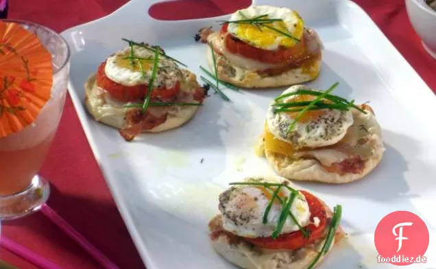 Schinken, Ei und Käse-Sandwich auf Englisch Muffin