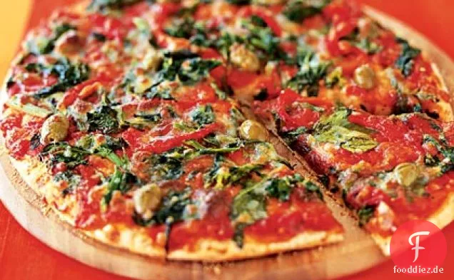Broccoli Rabe und Käse Pizza