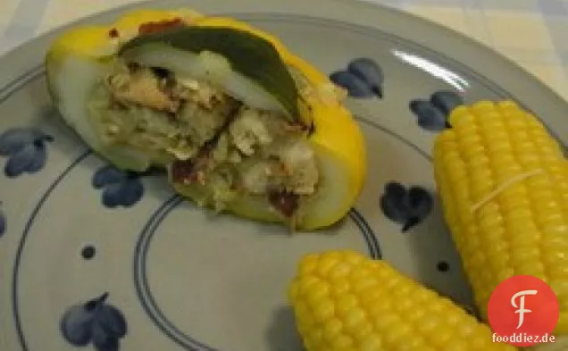 Gefüllte Pattypan Squash