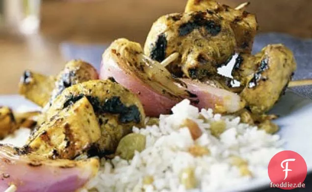 Tandoori Tofu und Gemüse Kebabs