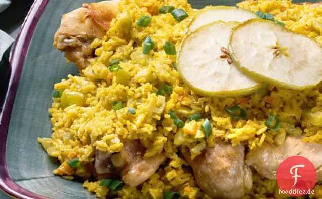 Hühnchen mit Curryreis