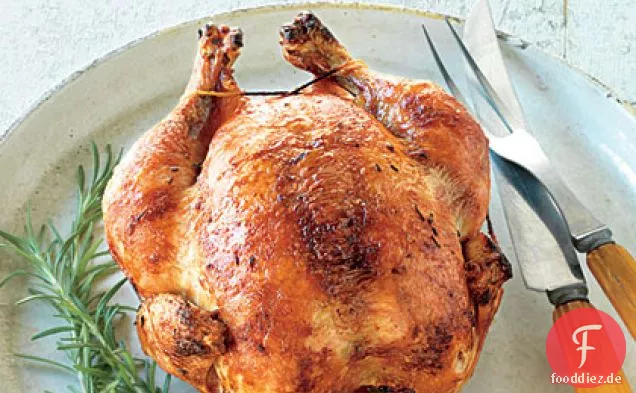 Gegrilltes Hähnchen mit Rosmarinsalz