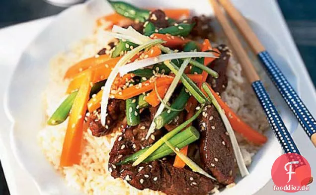 Koreanische Rindfleisch-Reis-Schüssel