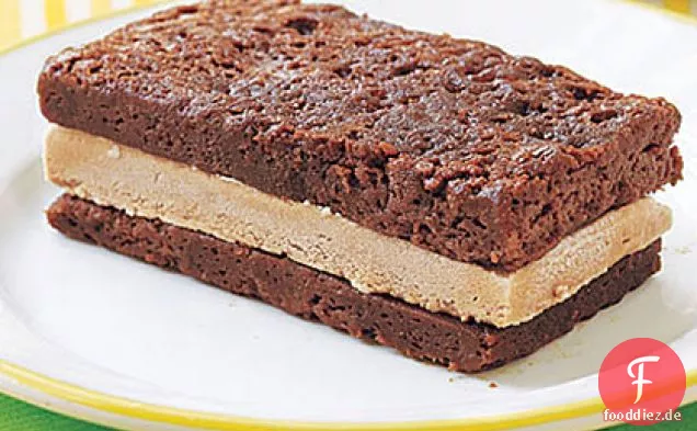 Mokka-Brownie-Eiscreme-Sandwiches