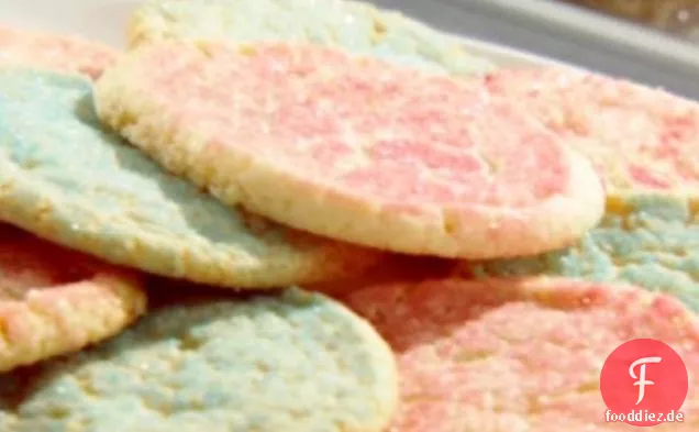 Zitronenzuckerkekse mit Sandys farbigem Zucker