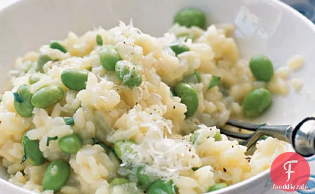 Risotto Mit Edamame, Zitronenschale und Estragon