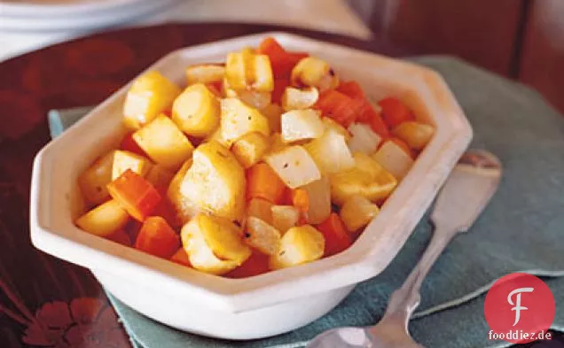 Gebratenes Wurzelgemüse mit Ahornglasur