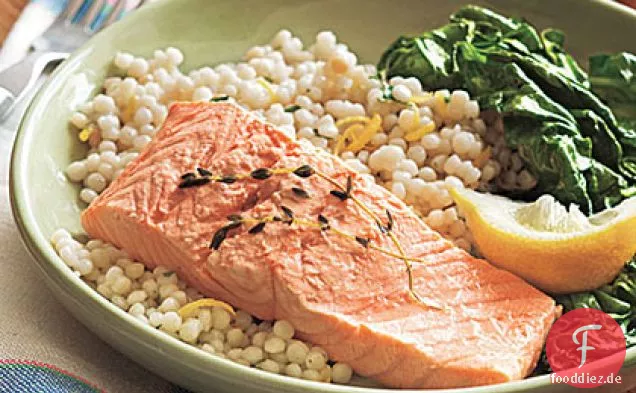 Pochierter Lachs