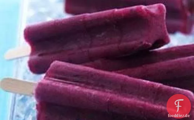 Gefrorene Blaubeer-Joghurt-Pops