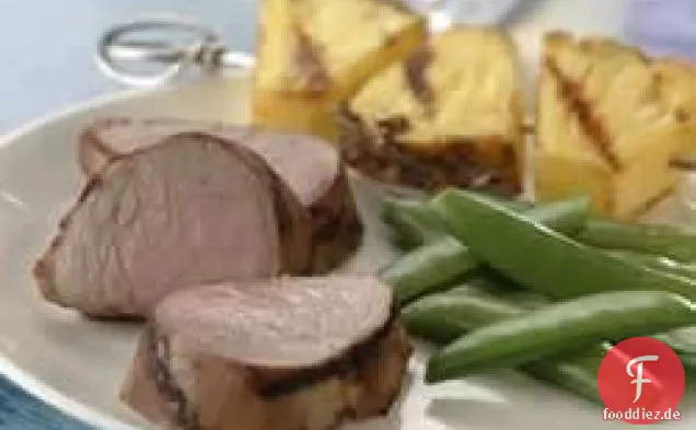 Asiatisches gegrilltes Schweinefilet mit Ananas