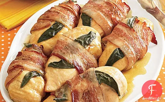Hähnchenbrust mit Speck und Salbei