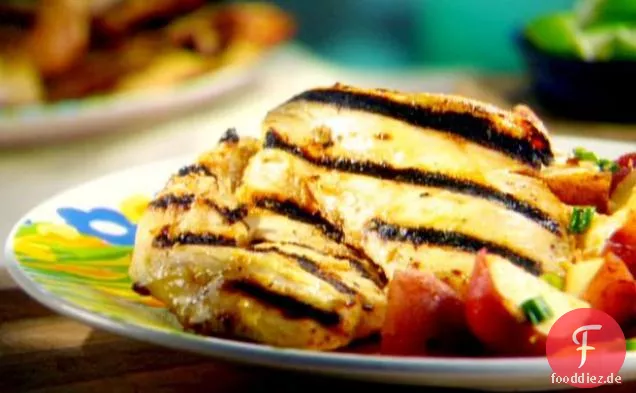 Einfach gegrilltes Honig-Dijon-Hähnchen