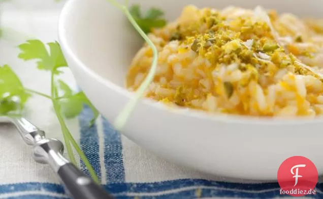 Butternut Squash Risotto Mit Pistazien Und Zitrone