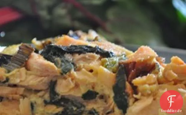 Quiche mit Lachs und Mangold