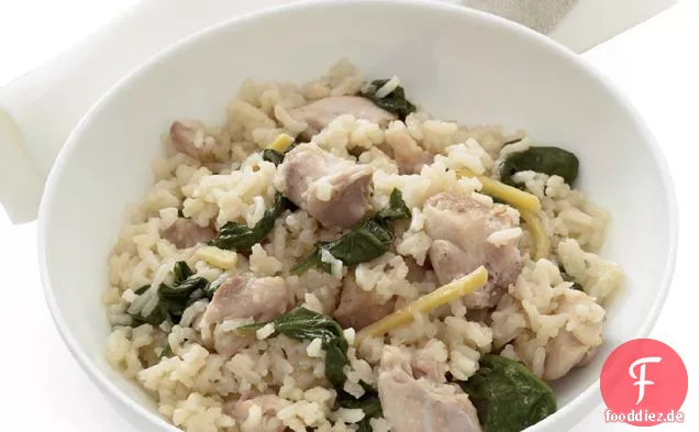 Reiskocher-Ingwer-Huhn und Reis