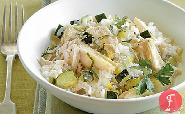 Gebackenes Hühnerrisotto